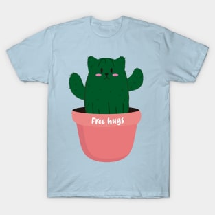 Cactus Cat - Free Hugs T-Shirt